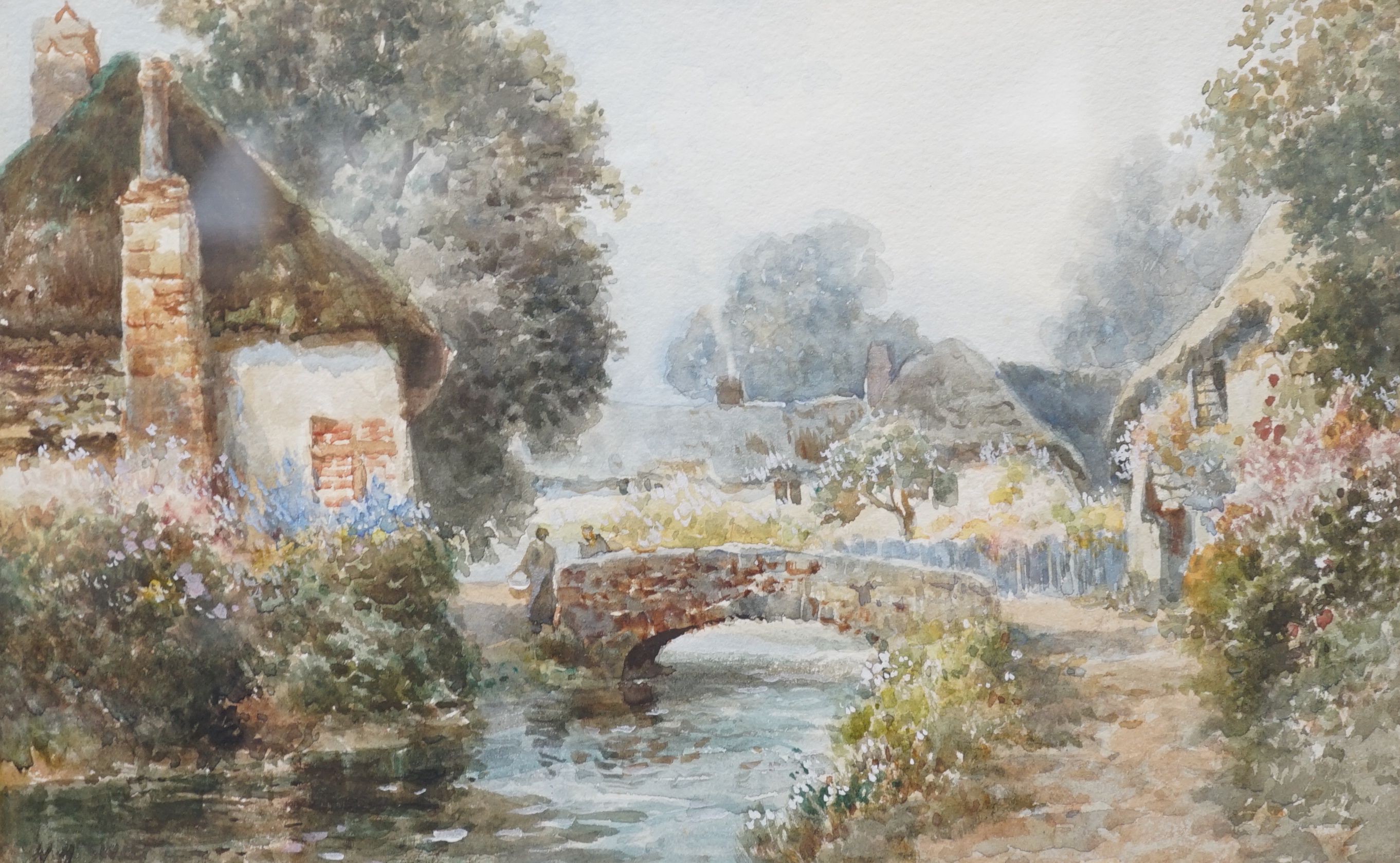 Walter H. Sweet (1890-1943), View at Gittesham, watercolour, signed, 20.5 x 28cm